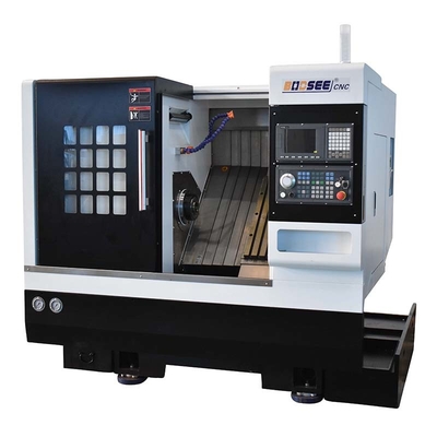 Industrial Slant Bed Metal CNC Bubut Machine 28m / Min Rapid Feed