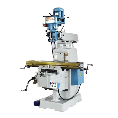 Vertikal 3 Axis Metal Turret Head Milling Machine Untuk Pengerjaan Logam